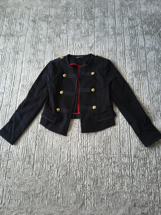 Express Jackets & Blazers - Express Black Military Blazer Jacket Gold Buttons